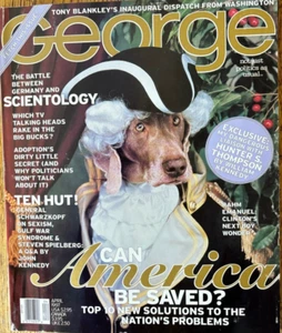 George Magazine April 1997 Scientology Norman Schwartzkopf H Thompson Chanel - Imagen 1 de 12