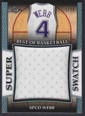 2016-17 LEAF BEST OF BASKETBALL SUPER SWATCH SPUD WEBB SWATCH 3/20 #SS-29 - Image 1 of 2