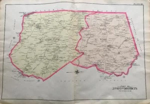 1898 BALTIMORE CO MARYLAND TRENTON BLACKROCK MT CARMEL RAYVILLE BEREAN ATLAS MAP - Picture 1 of 4