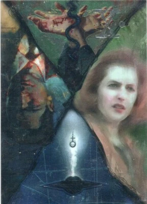 X-Files Topps finest Chromium Promo Card TXFM 2 (Topps, 1996) - Image 1 of 2