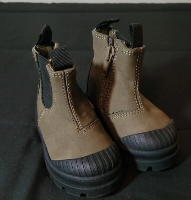 H&M Green Chelsea Snow Boots Zipper Waterproof Baby Boys Size 2.5 - 3.5 Preowned - Image 1 of 4