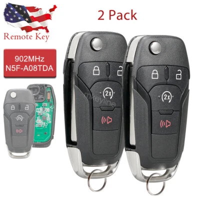 2 para Ford F-150 F-250 2015 2016 2017 2018 2019 mando a distancia abatible llavero 164-R8134 Foto 1 de 4