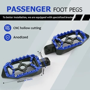 Reposapiés de pasajero azul para Harley Touring Road King road glide FLTRXS electra - Imagen 1 de 1