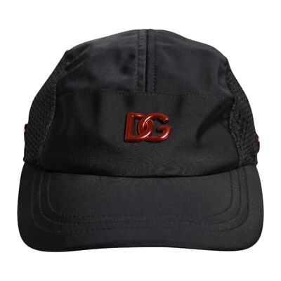 Boné de beisebol masculino Dolce & Gabbana logotipo náilon preto 6 painéis p. 58 / M 530usd - Imagem 1 de 4