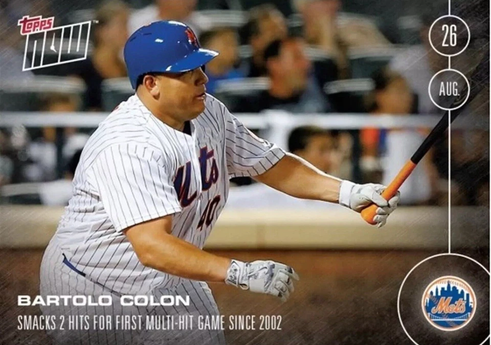 2016 TOPPS NOW #396 BARTOLO COLON - FIRST MULTI HIT GAME SINCE 2002 - Image 1 of 1
