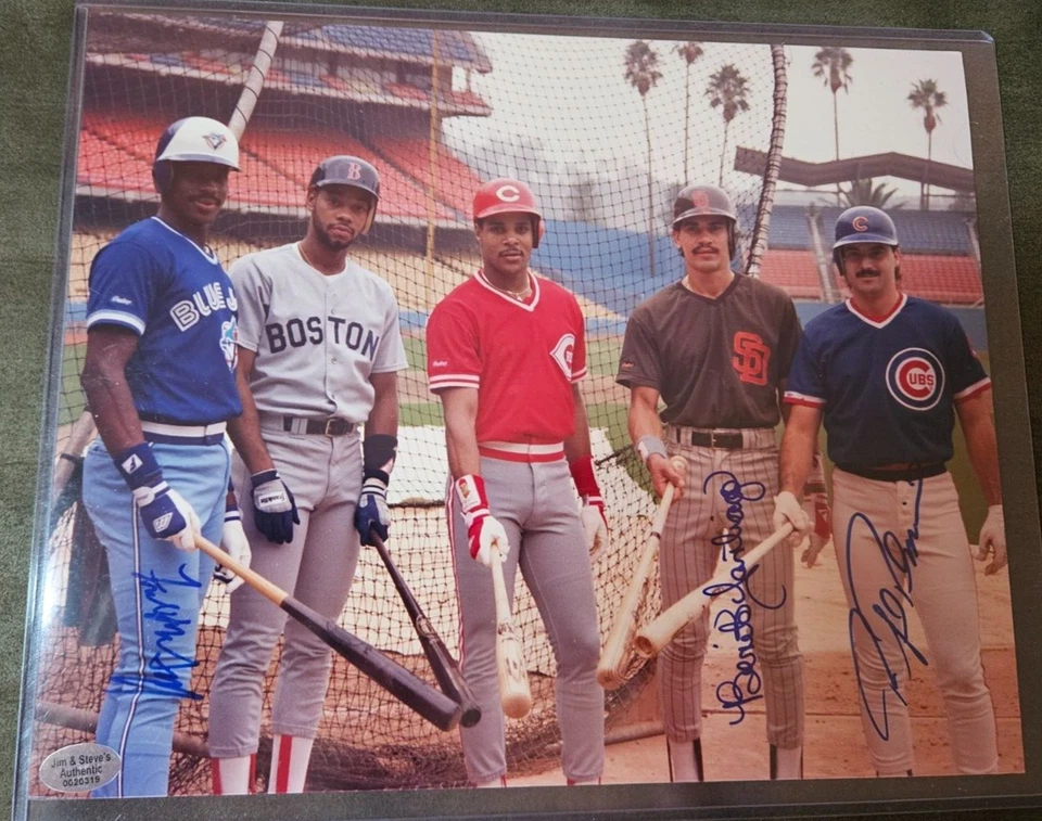 Fred McGriff Benito Santiago Rafael Palmiero Signed 8x10 COA TPA Guaranteed - Image 1 of 1