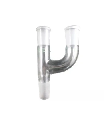CHEMGLASS Three-Way Claisen Adapter 29/42 Taper Joints Parallel Arm CG-1020-02 - Image 1 of 3