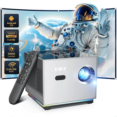 XGODY Mini Projektor 10000Lms Heimkino Beamer 1080P LCD 5G WIFI Bluetooth 5.0 DE - Bild 1 von 4