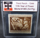 Nazi Germany Ww2 1944 Stamp 11th Year Of Power Third Reich Reichspfennig Rare