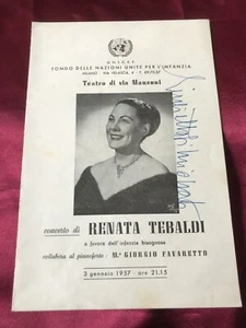Autograph GIULIETTA SIMIONATO (†2010)-UNICEF Concert Program 1957 signed-ITALY - Picture 1 of 4