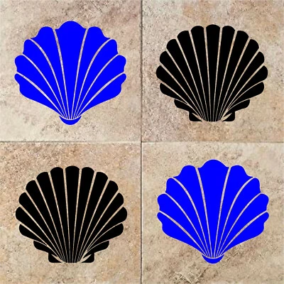 SEA SHELL Tile Transfers Stickers Bathroom Kitchen Vinyl Wall Decal Sticker N147 - image 1 of 4