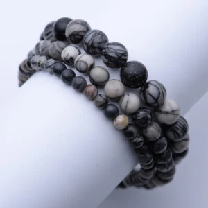 4-8mm Stretchy Stone Bracelets Assorted Natural Gemstone Beads Healing Reiki - Picture 1 of 52