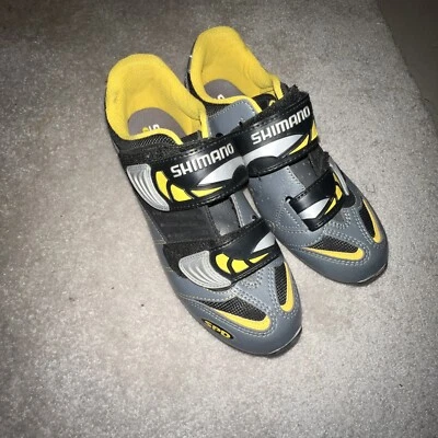 2A Shimano Zapatos de Bicicleta para Hombres 7 EUR 40 Gris/Amarillo/Negro Ciclismo SH-M082WY Cuero Foto 1 de 4