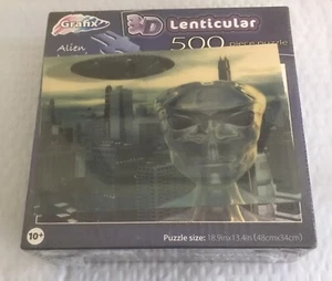 Grafix 3D Lenticular Alien Invasion 500 Piece Puzzle Sealed Aliens Jigsaw Puzzle - Picture 1 of 2