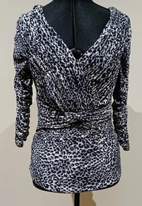 Queenspark Top S, Animal Print In Black/Grey/White, Autumn,Stretch, Lined - Picture 1 of 6