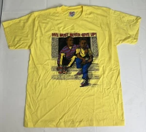 Vintage Single Stitch T-Shirt African American We Must Never Give Up Large Hanes - Picture 1 of 6