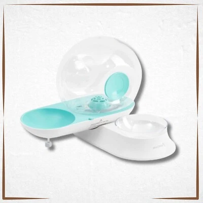 Tazón de agua McLovin's Dispensador de agua por gravedad para gatos azul con tazón de comida Foto 1 de 4