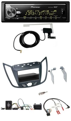 Pioneer Bluetooth DAB USB Lenkrad Autoradio für Ford C-Max Kuga dunkelgrau - Bild 1 von 4