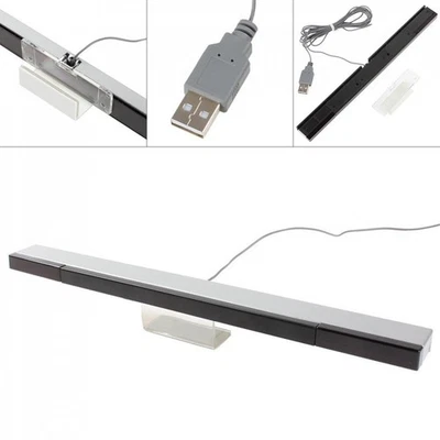 Soporte receptor de señal barra sensor de rayos infrarrojos IR con cable apto para Wii y U Foto 1 de 4