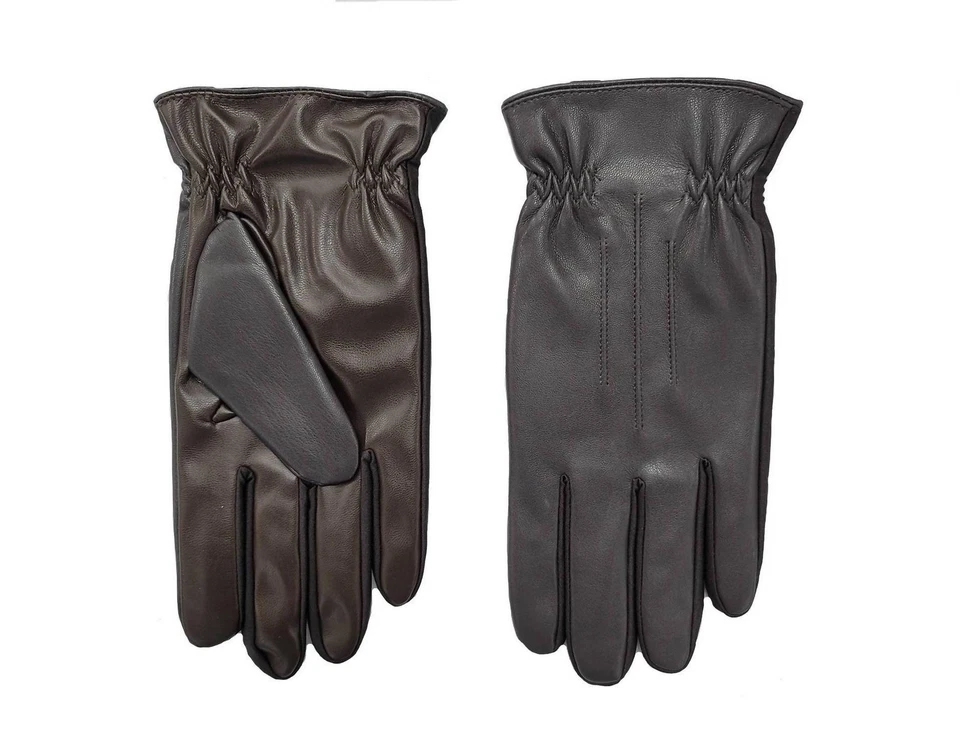 Isotoner Hombre Elegante Heat Imitación Nappa Con Guante de Muñeca Reunido Marrón Foto 1 de 1