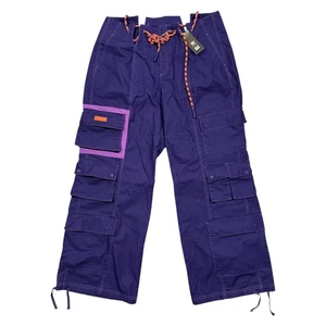 NWT Adidas x Ivy Park Beyonce Twill Cargo Pants Legacy Indigo Purple Womens 1X - Bild 1 von 12