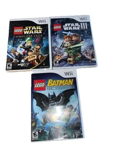LEGO Star Wars III the Clone Wars & Complete Saga & LEGO Batman Video 3 Game Lot - Picture 1 of 3