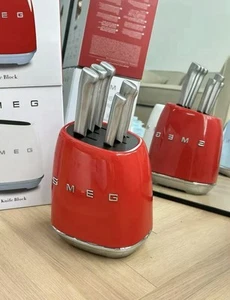 Soporte Bloque Cocina Acero Carbono Smeg Estilo Retro Rojo - Imagen 1 de 4