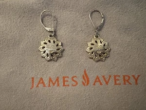 1.75” Cute Retired SS JAMES AVERY Sunbeam Leverback Earrings; GUC!! - Picture 1 of 7