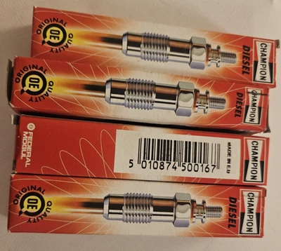 SET OF 4X GLOW PLUGS CHAMPION FOR FIAT 1.9JTD CH222 46754154 60816139 55200817 - Image 1 of 4
