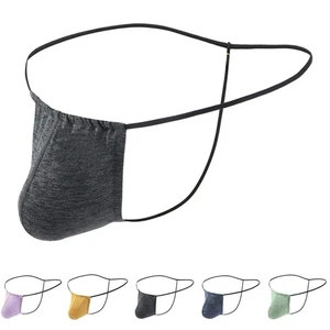 Pantalón erótico M XL para hombre con bolsa abultada y tanga de tiro bajo - Imagen 1 de 8