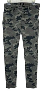 Pantalones de mezclilla HUDSON Nico súper ajustados camuflados tiro alto al tobillo en verde militar para mujer 28 - Imagen 1 de 7