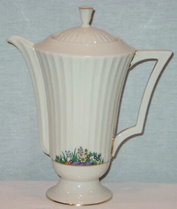 RARE!!! DISCONTINUED LENOX CHINA RUTLEDGE PATTERN 9 1/2" TALL COFFEE POT MINT - Picture 1 of 6