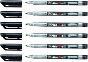 Stabilo Write-4-All Permanent Black Markers - SFine, Fine, Med - Choose Pack - Picture 1 of 1
