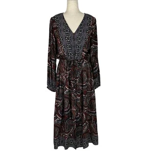 Knox Rose Boho Maxikleid Damen Large dunkel Landhaus Paisley Bauer Whimsigoth - Bild 1 von 16