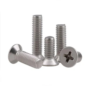 M2 M2.5 M3 M4 Phillips Flat Head Countersunk Machine Screw - 316 Stainless Steel - Picture 1 of 4