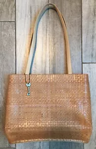 Fossil Umhängetasche Handtasche braun Textildesign groß Tasche schneller Versand - Bild 1 von 12