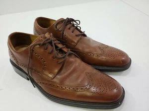 Cole Haan Brown Leather Wingtip Oxford Dress Shoes Men's Size 8.5 M - Picture 1 of 10
