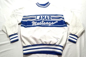 Lamar Mustangs High School Texas Vintage Varsity Cheer M Sweatshirt USA - Picture 1 of 11