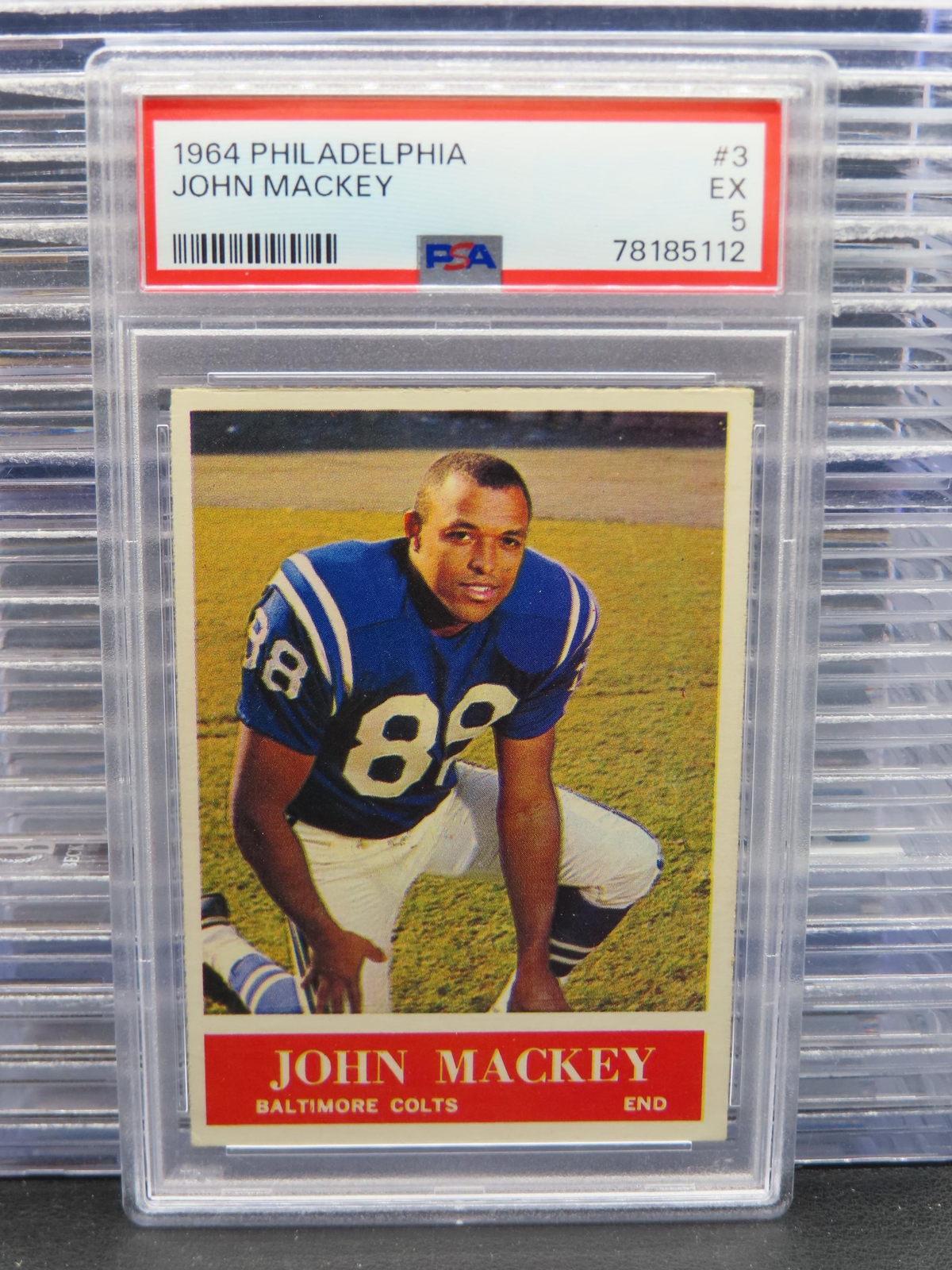 1964 Philadelphia John Mackey Rookie RC #3 PSA 5 Colts