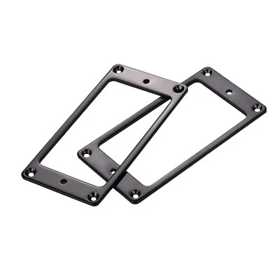 2* Black Metal Humbucker Pickup Mounting Ring Frame Bridge Neck Flat B - Image 1 of 4