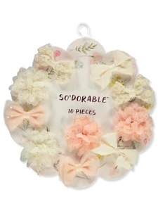 So Dorable Girls' 10-Pack Hairclips set - coral/multi, one size - Picture 1 of 3