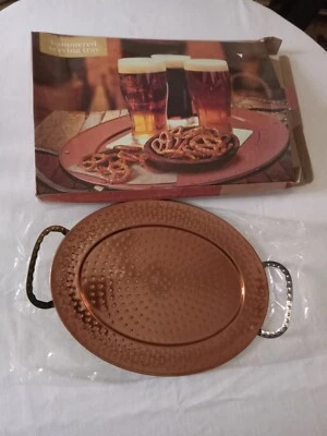 Hammered Serving Tray 15.5"x12" Copper Color - Image 1 of 4