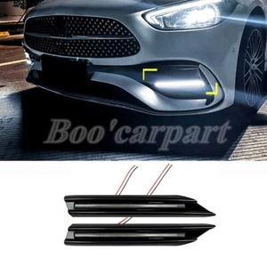Für Benz C-Klasse W206 C43 Schwarz Frontstoßstangen Tagfahrlicht Kit 2022-2023 - Bild 1 von 11