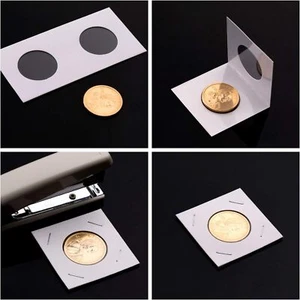 300 Cardboard Coin Holders Coins Flips 6 Sizes Money Collection 2x2 Supplies NEW - Picture 1 of 12