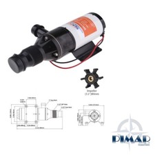Pompa Maceratore Autoadescante per WC 12v - 45 Lt/min - Barca Gommone Camper