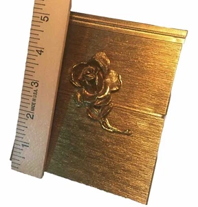 Vintage Hollywood Regency Filigran Gold Tissue Box Rose Floral Box 24 K Plated - Bild 1 von 12