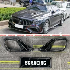 Carbon Fiber Front Bumper Air Vent Trim For 2018-21 Mercedes Benz W217 S63 Coupe - Picture 1 of 29