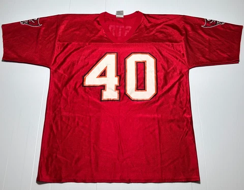 Mike Alstott Tampa Bay Bucaneers Football Jersey Size L Red NFL (R13) Cover