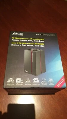 Asus RP-AC68U Dual Band Wireless-AC1900 Repeater w/AC Adapter Foto 1 de 4