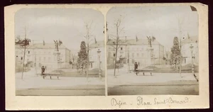 ancienne Photo stéréo vers 1900 . Dijon Place Saint-Bernard - Imagen 1 de 1